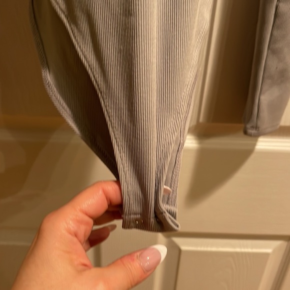 Victoria secrets medium long sleeve ribbed gray bodysuit nwt - Picture 4 of 6